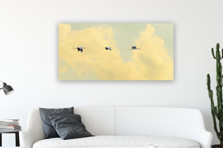 Fliegende Kraniche II