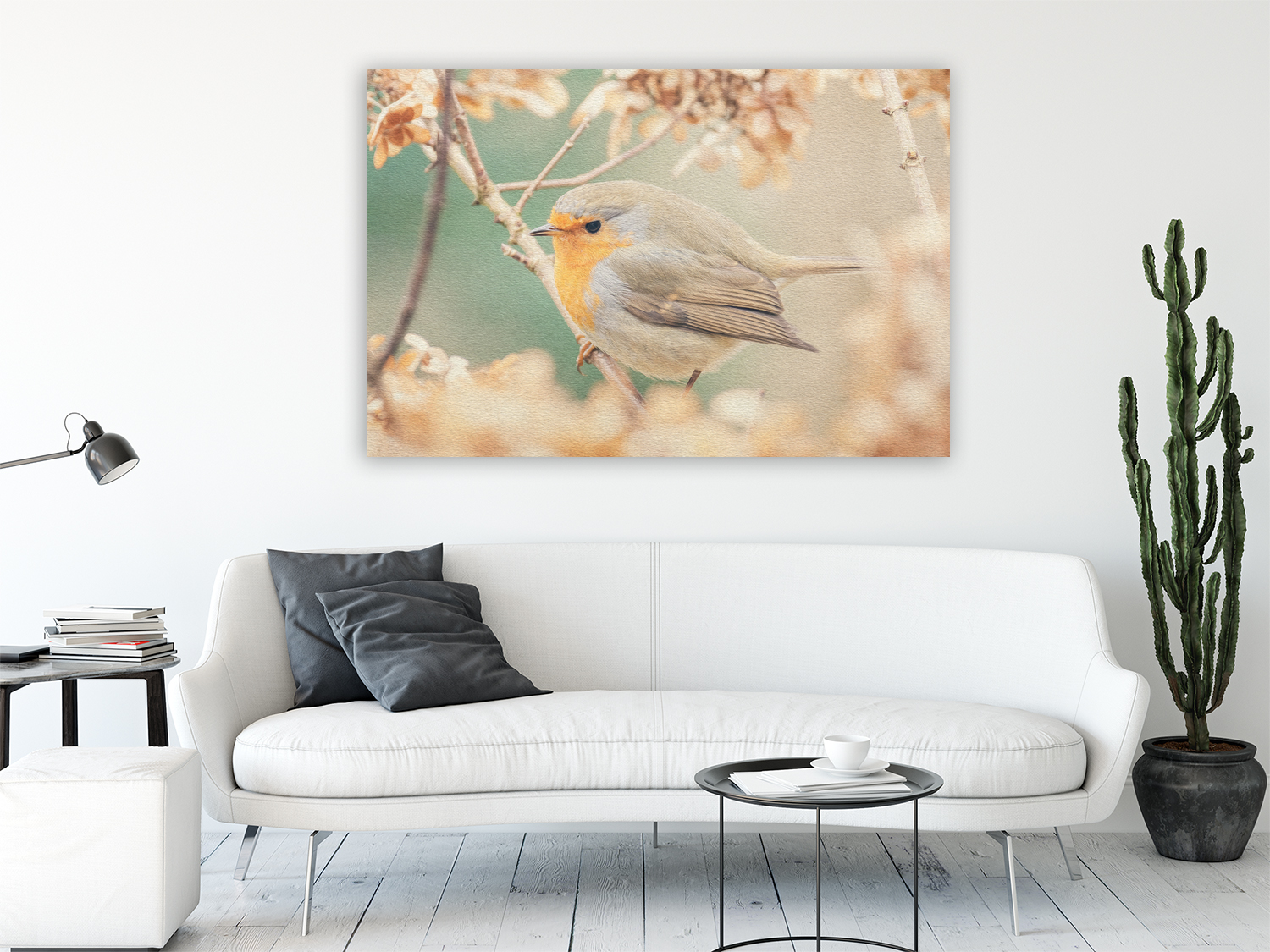 Wandbild Rotkehlchen