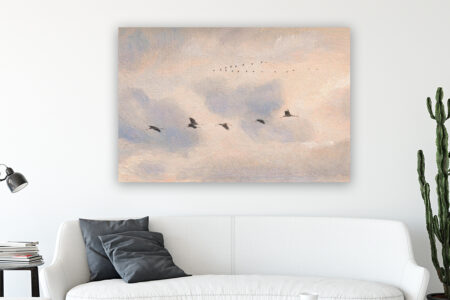 Wandbild Kranichformationen