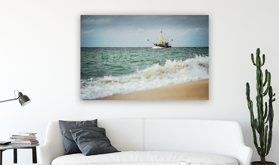 Wandbild Fischkutter Sylt