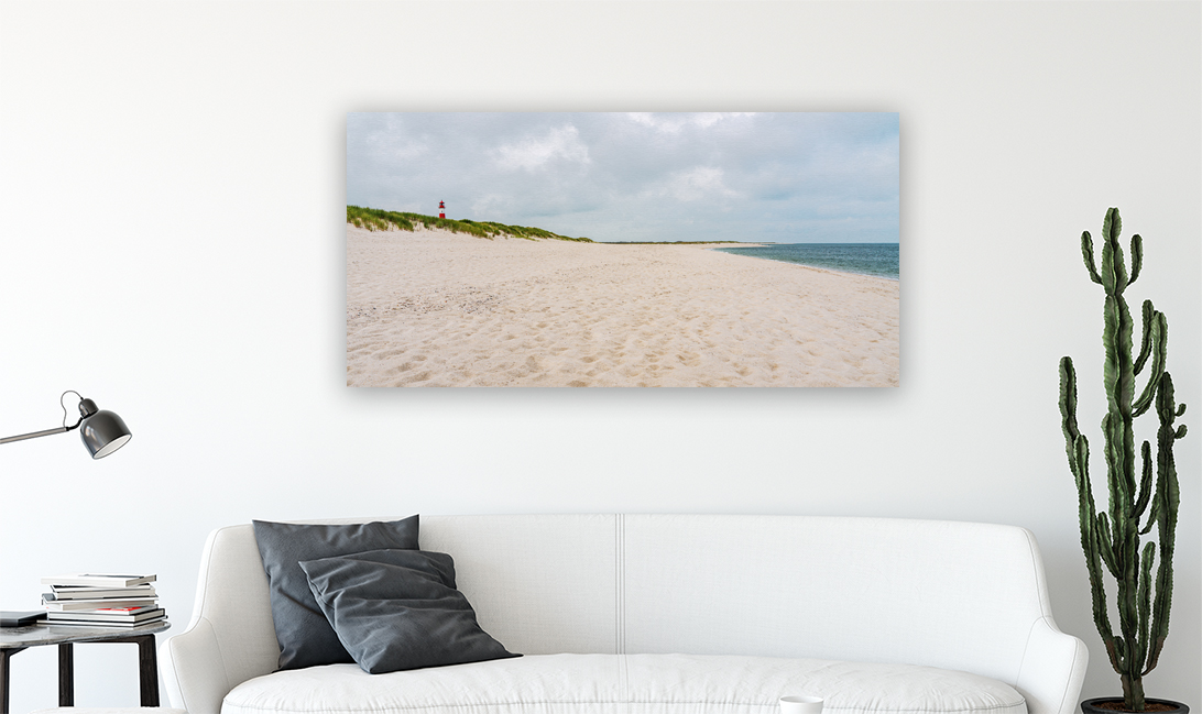 Wandbild Sandstrand Sylt Ellenbogen 2 zu 1