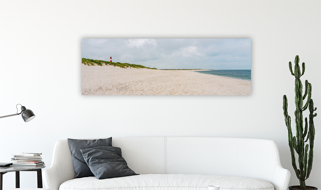 Wandbild Sandstrand Sylt Ellenbogen 3 zu 1